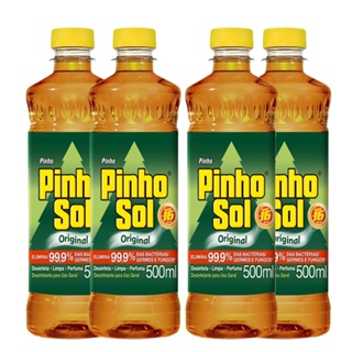Kit com 4 Desinfetante Pinho Sol Original 500ml Cada em Oferta na Shopee