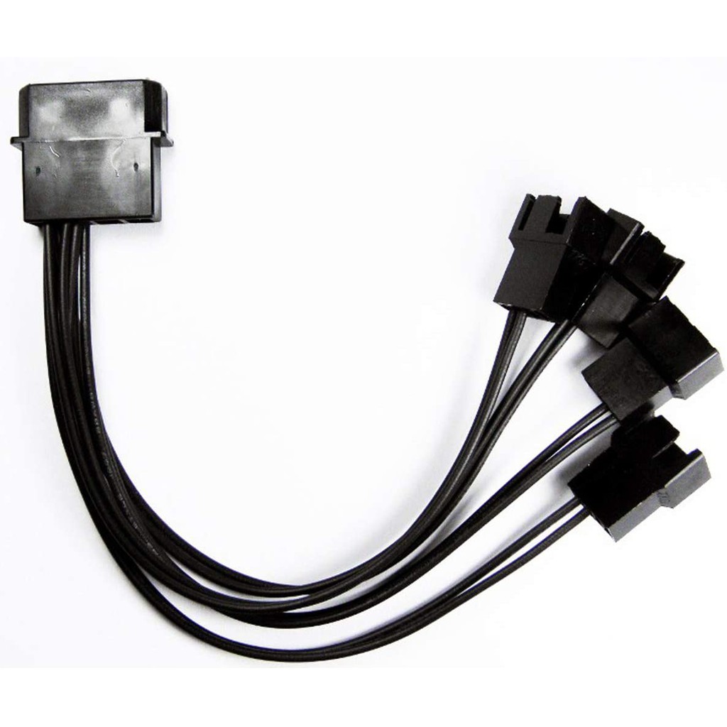 CABO ADAPTADOR MOLEX IDE MULTI FAN PARA 4 COOLERS 12V VENTILADOR VENTUINHA PARA 3 OU 4 VIAS DE CONECTOR