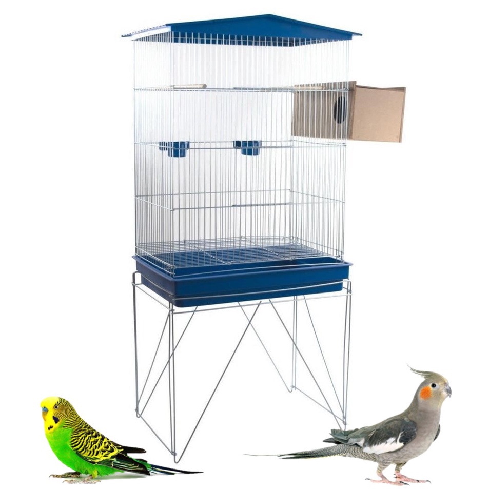 Viveiro Dobrável Grande GAIOLA Com Ninho Para Calopsita Teto Slim Agapornis GN809