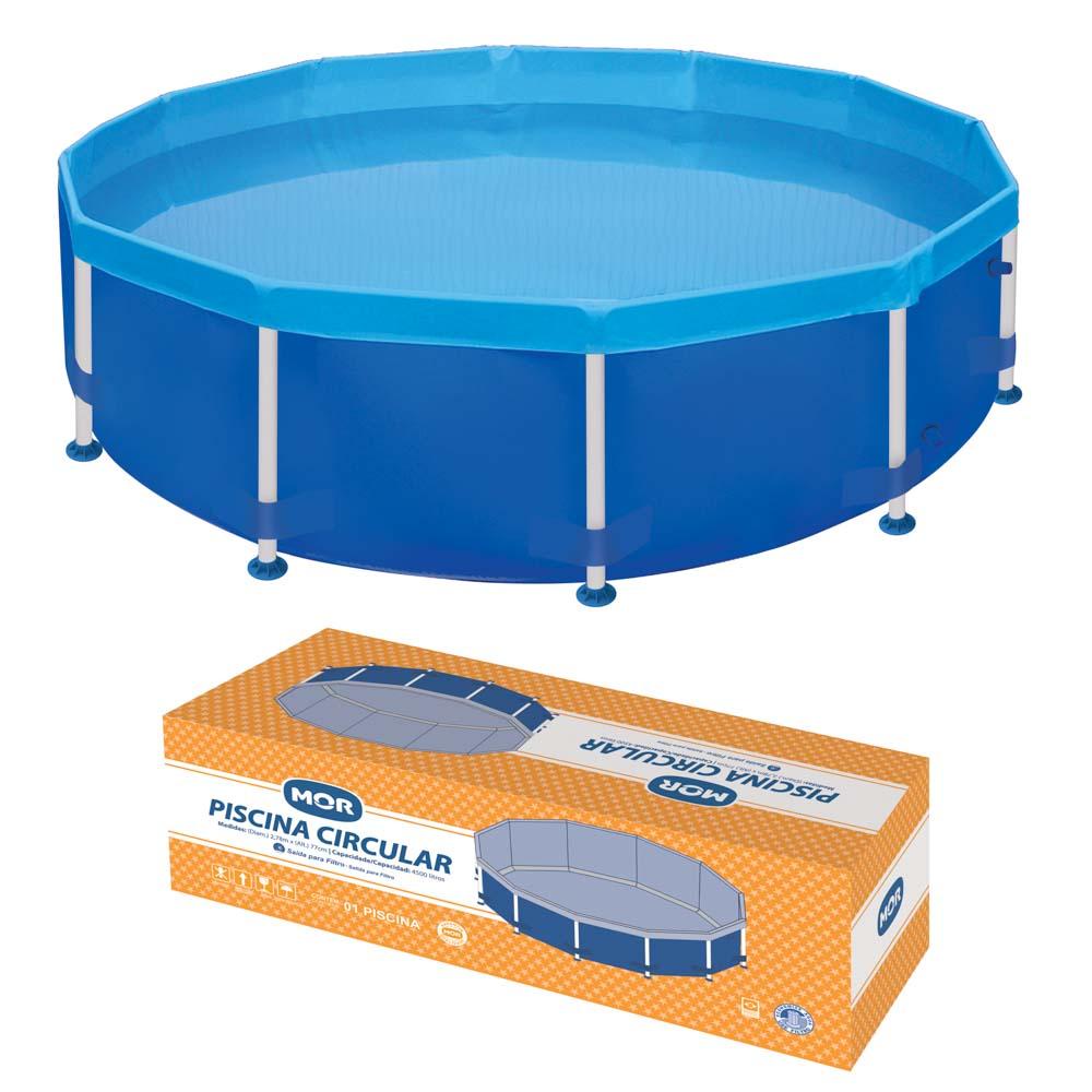 Piscina Redonda 4500 Litros Estruturada Mor em Oferta na Shopee