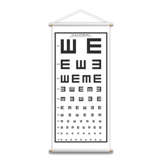 Banner Escala Optométrica Teste de Visão Gráfico de Acuidade Visual Snellen Escala Tabela Teste em Oferta na Shopee