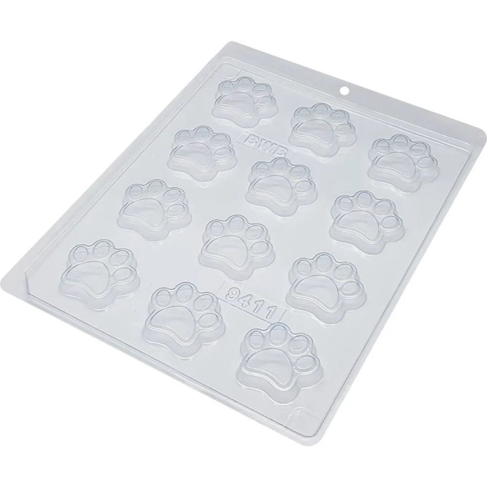 Kit 03 Formas Chocolate Acetato Simples Bombom Patinha Cachorro Dog Pet