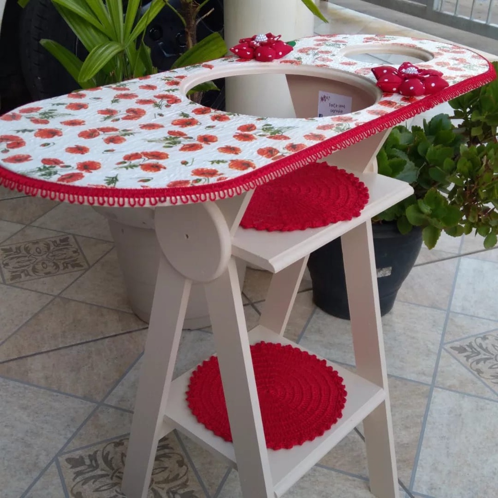 Mesa de Apoio Fixa para Cuia e Garrafa/Chimarrão Mesa de Fhimarrão Porta Cuia Suporte pra Cuia e Termica Mesa de mdf
