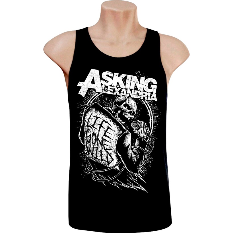 Regata masculina Asking Alexandria bandas rock 100% algodão as5