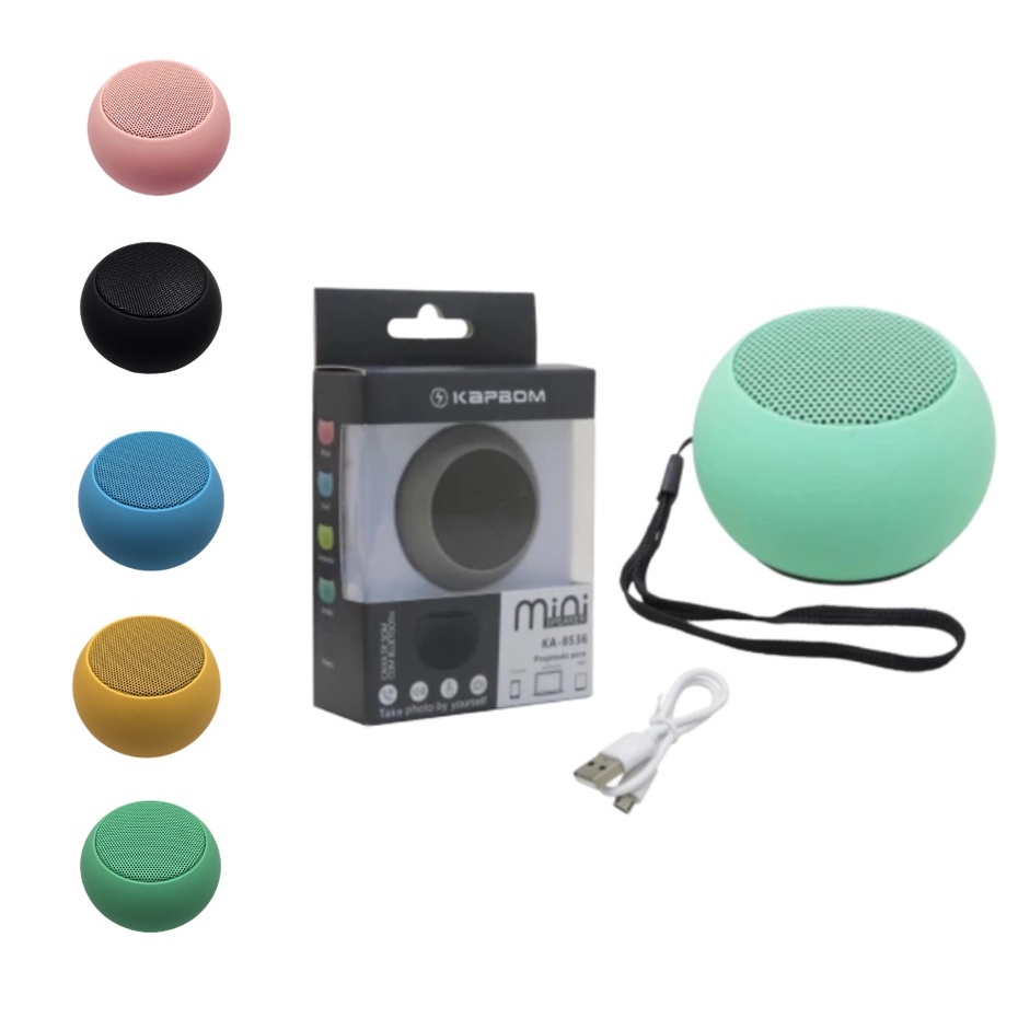 Mini caixa de som Speaker Bluetooth Amplificada - Sortidas - KA-8536