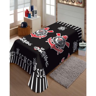 Manta Para Cama Solteiro Microfibra Corinthians Jolitex