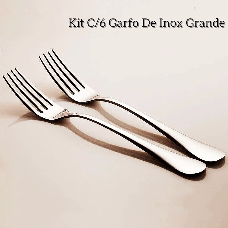 Kit C/6 Garfo De Aço Inox , Talheres De Cozinha Super Alta Qualidade