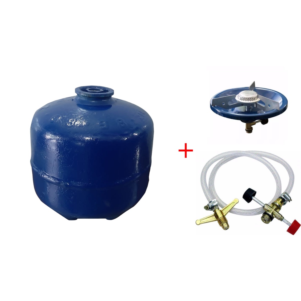 Kit Para Camping Botijão P2+fogareiro+transferidor P13xp2
