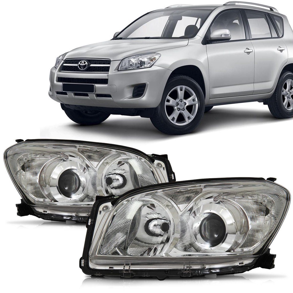 Par Farol Rav4 2009 2010 2011 2012 Foco Duplo Cromado