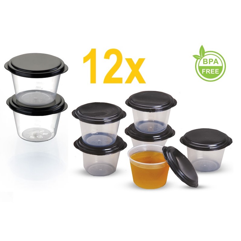 Kit 12 Potes Gelatinas / Papinha 100 ml - BPA Free