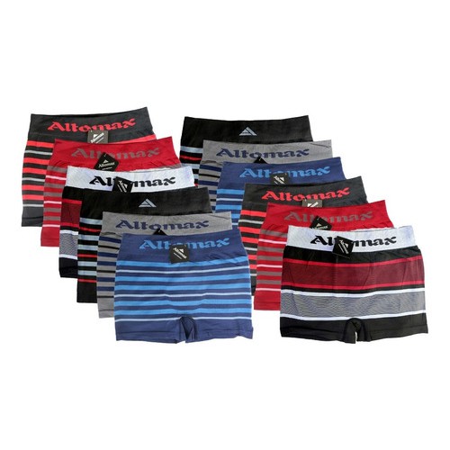 Kit 12 Cuecas Boxer Altomax Adulto Microfibra Sem Costura Qualidade Atacado Revenda Muito Bom