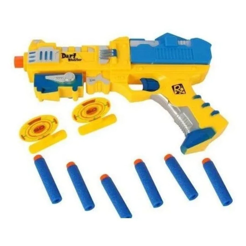 5 Pistola Lançador Nerf Arma Pistola Atira Dardos Barato