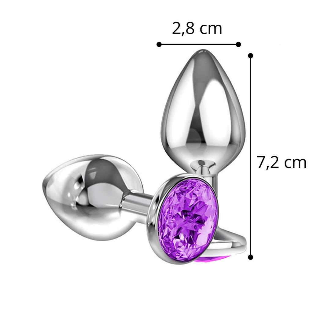 Plug Anal Joia Aco Inox P Iniciante Confortavel Sexo Sex Shop — imagem 2 de 2