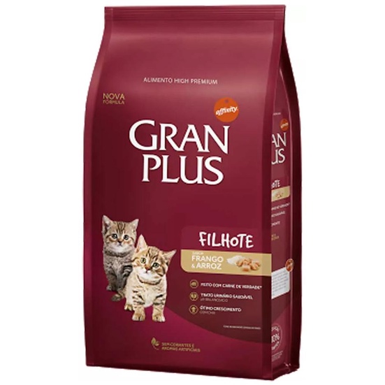Ração GranPlus para Gatos Filhotes Sabor Frango e Arroz 10,1KG em Oferta na Shopee