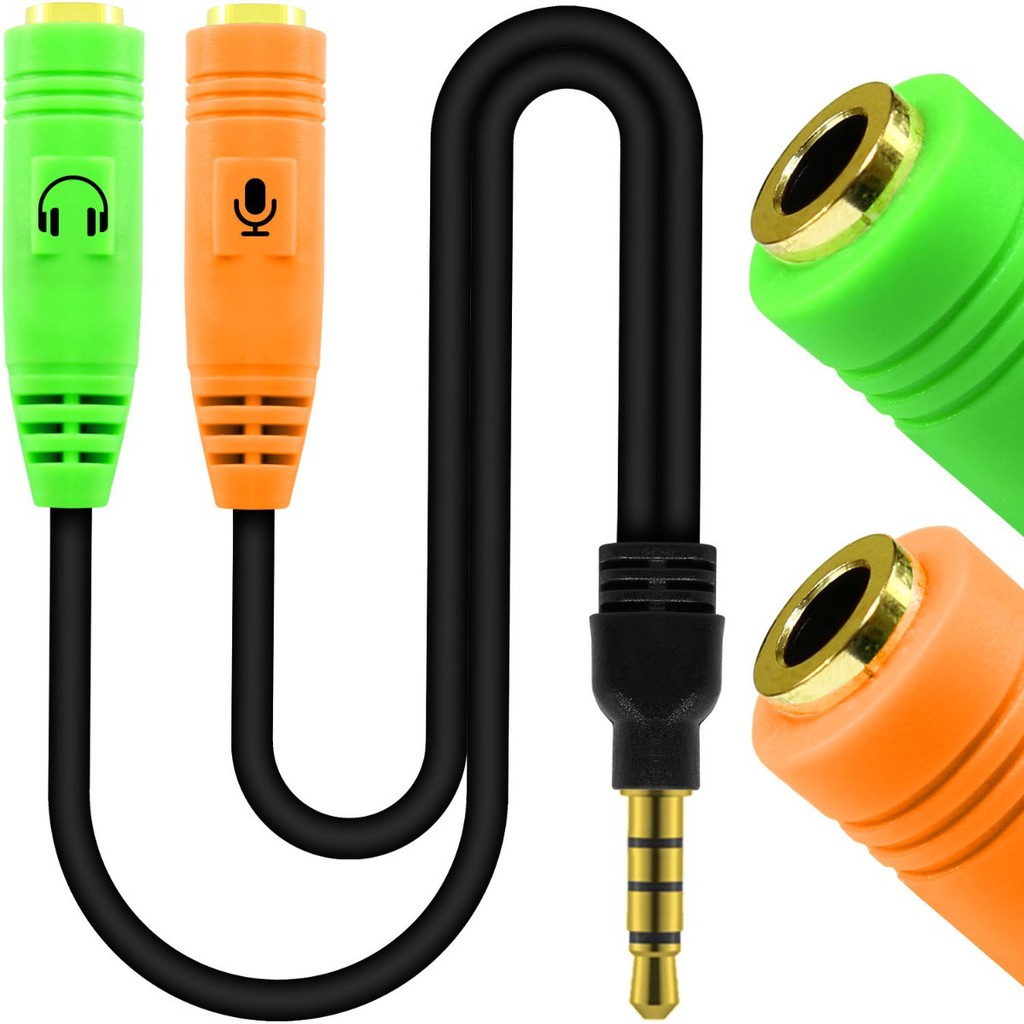 Adaptador Para Headset 2 P2 Fêmea Para 1 P2 Macho MB71164 Audio = Poderá conectar o Headfone Notebook’s DS4 Playstatyon 4 Xbox ONE MBtech HEADSET 18CM MIC FONE MICROFONE