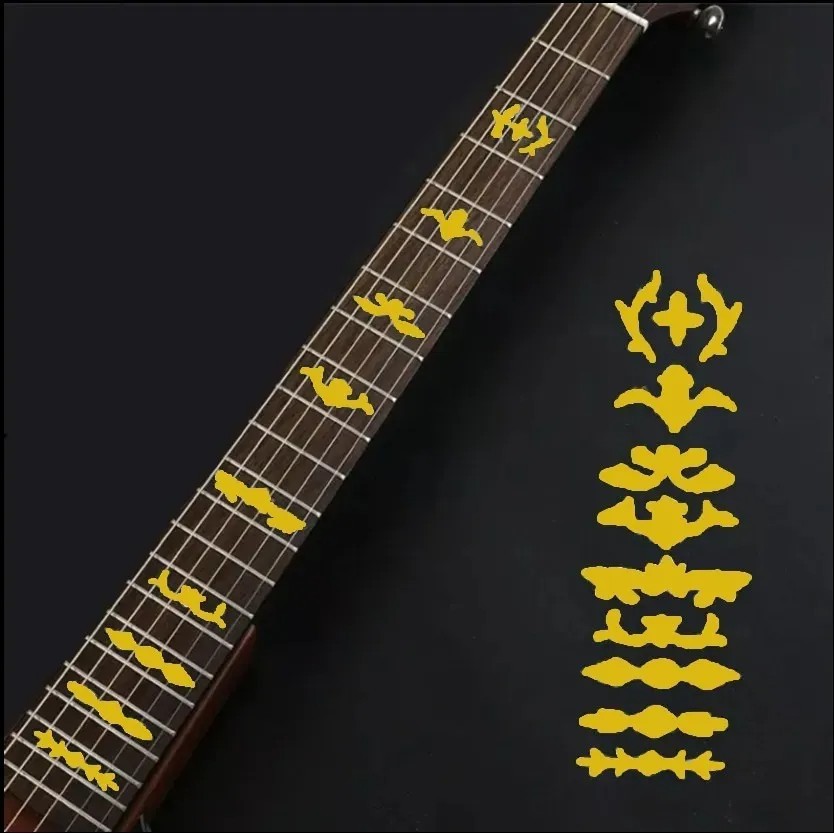 Adesivo Marcador De Escala Cruz Floral Dourado P/violão em Oferta na Shopee