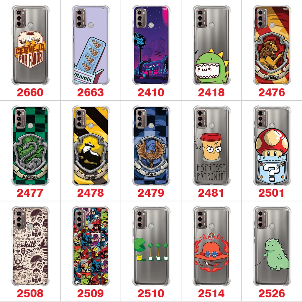 Capa Capinha Case Anti Shock Temas Coleção 2021 p/ Moto G60 (Parte 02/03)