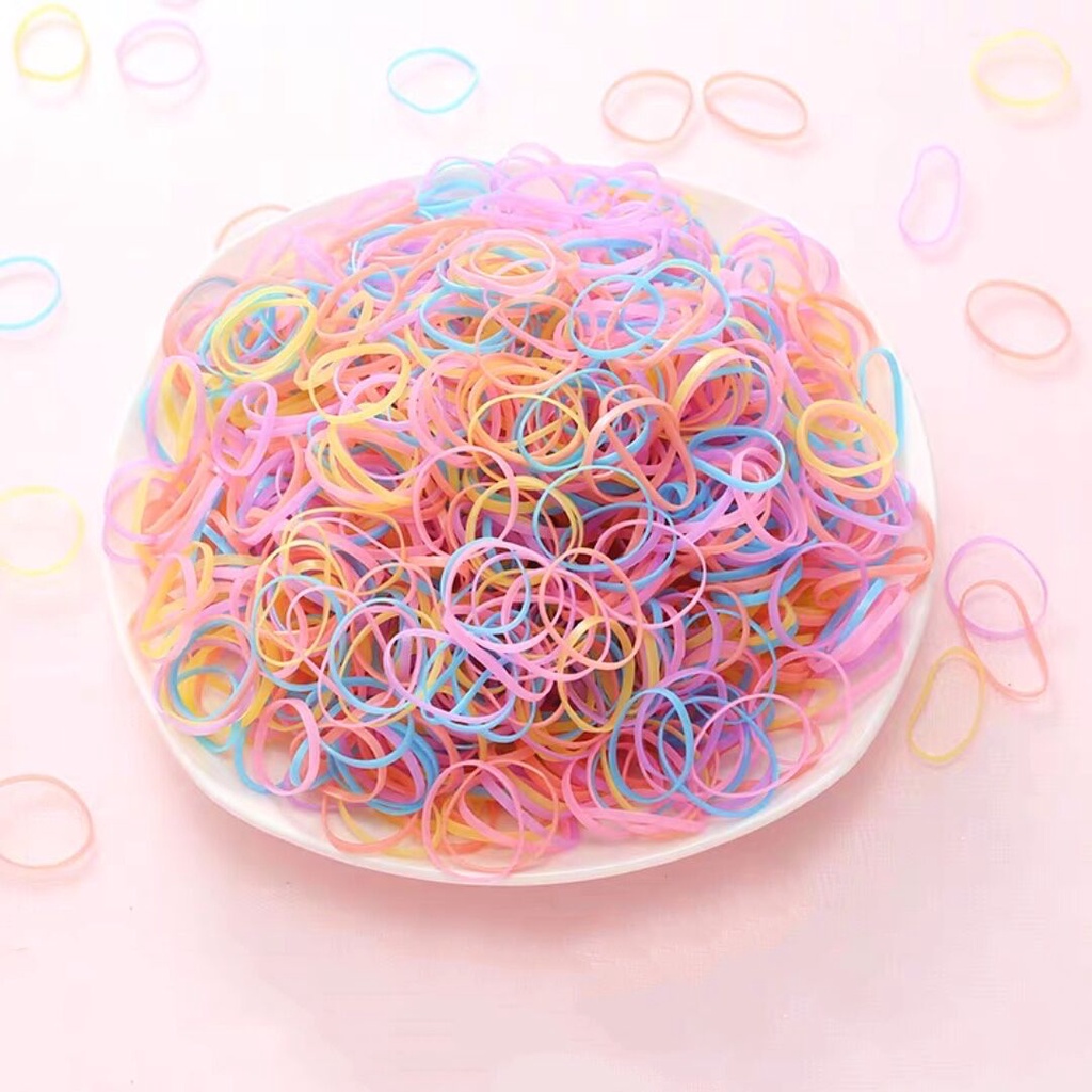 Elásticos colorido Pequenos De Silicone Para Cabelo infantil 1 Pacote colorido Acessivel em Oferta na Shopee