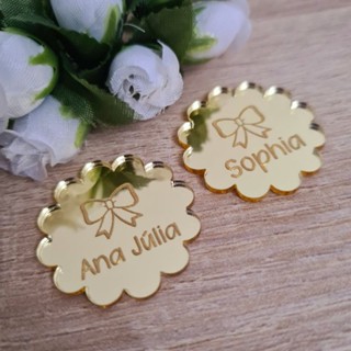 TAGS de Nomes (TODOS COM O MESMO NOME) Apliques Para Laços E Tiara 3cm - Escalope em Oferta na Shopee