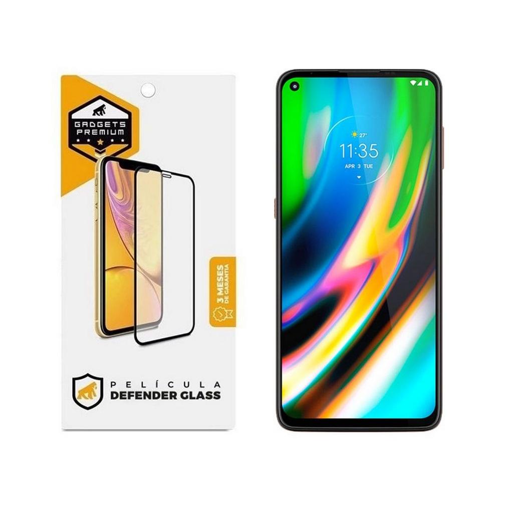 Película Defender Glass para Motorola Moto G9 Plus - Preta - Gshield em Oferta na Shopee