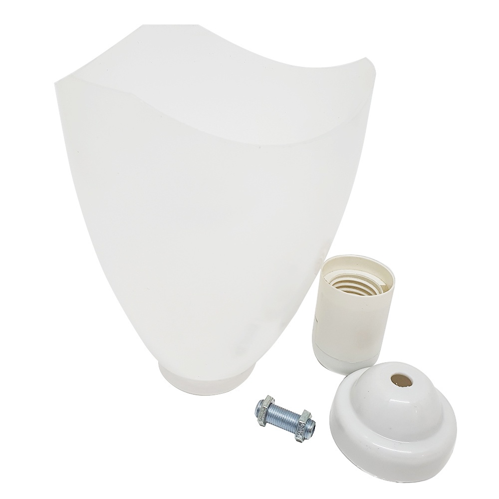 Kit Globo Luminária Plástico Para Ventilador De Teto Universal Ventex