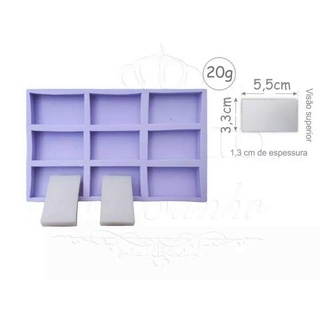 Forma de Silicone Retangular 9Cav. Pequeno