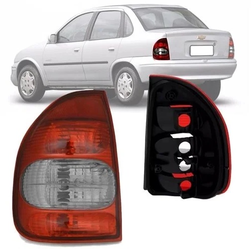 Lanterna Traseira Corsa Sedan 2000/2010 Fumê - LADO ESQUERDO