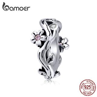 Bamoer Sakura Ramos Spacer Bead Fit For 925 Prata Original Charm Bracelet Diy