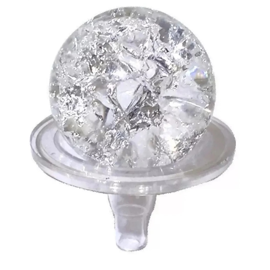 bola vidro 5cm com suporte para fontes