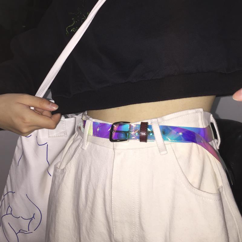 saia jeans com cinto largo