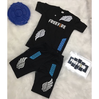 Conjunto infantil masculino free fire bermuda + camisa