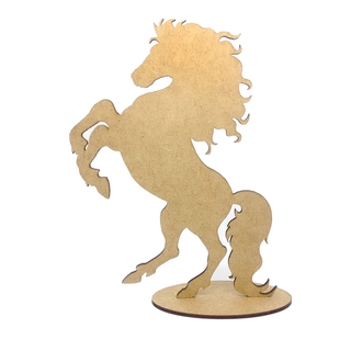 Cavalinho Com Base em Mdf - 25 Cm de Altura - Decoração Contry