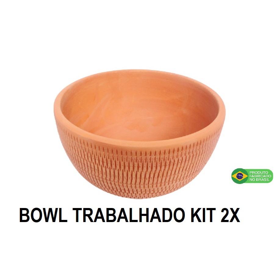 Vaso De Barro Decorativo Bowl Para Suculentas 12x9cm KIT 2X - Artesanal - Made in Brazil