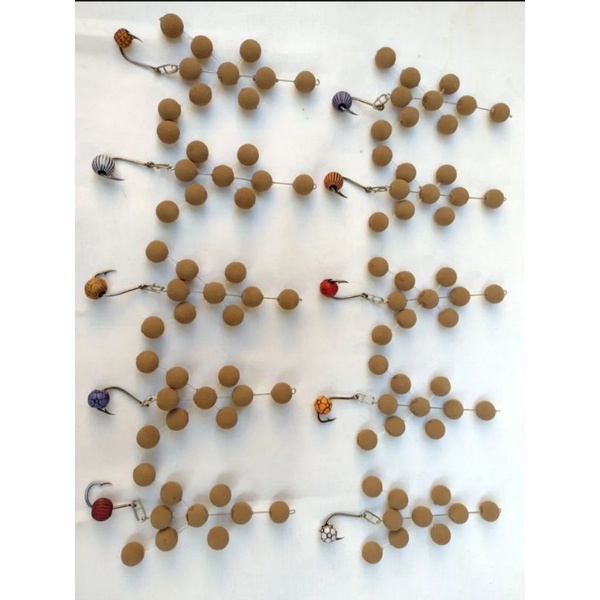 3 anteninha pesca manhosinho montada no arame de aço inox com engate rápido que possibilita trocar a miçanga