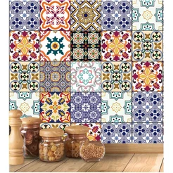 Adesivo Azulejo Coloridos Português 2,50 metros