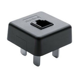 Adaptador Tomada Telefônica Modelo Telebrás Macho + 1 RJ11 Fêmea central.