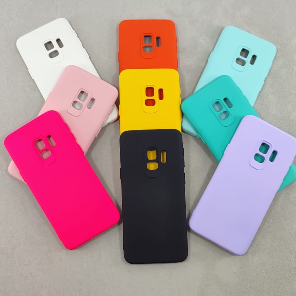 Capa Samsung S9 Silicone Aveludada Protege Câmera Colorida Capinha Anti Impacto