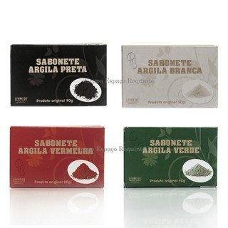 Kit 12 Sabonete Em Barra Argila 3 Verde 3 Vermelha 3 Preta e 3 Branca Skincare Facial em Oferta na Shopee