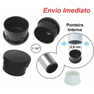 Kit Ponteira Pés De Cadeira Tubolar Interna 3,1cm Kit 24pç