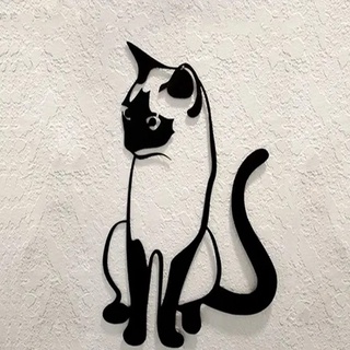 Quadro Escultura De Parede Gatinho Vazado Em Mdf Decorativo Quarto Sala