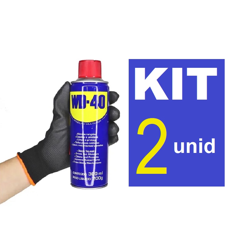 Oleo Desengripante Spray WD 40 original Produto Multiusos 300ml kit 2