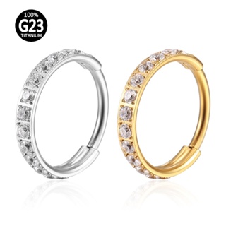 Piercing Argola Titânio Segmento Articulado 1 Fileira Zircônia | Septril, Rook, Conch, Nariz em Oferta na Shopee