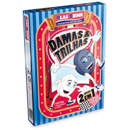 Jogo de Tabuleiro Damas e Trilha Plasbrink