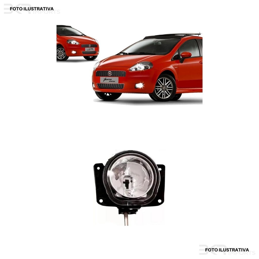 Farol Milha Fiat Punto 2007 2008 2009 2010 2011 2012 em Oferta na Shopee