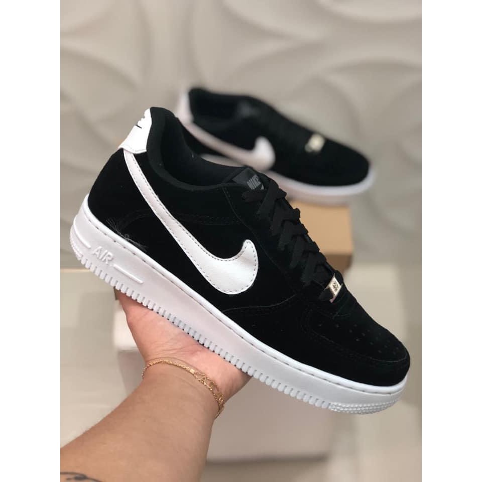 T Nis Nike Air Force Camur A Preto Com Branco Unissex Shopee Brasil