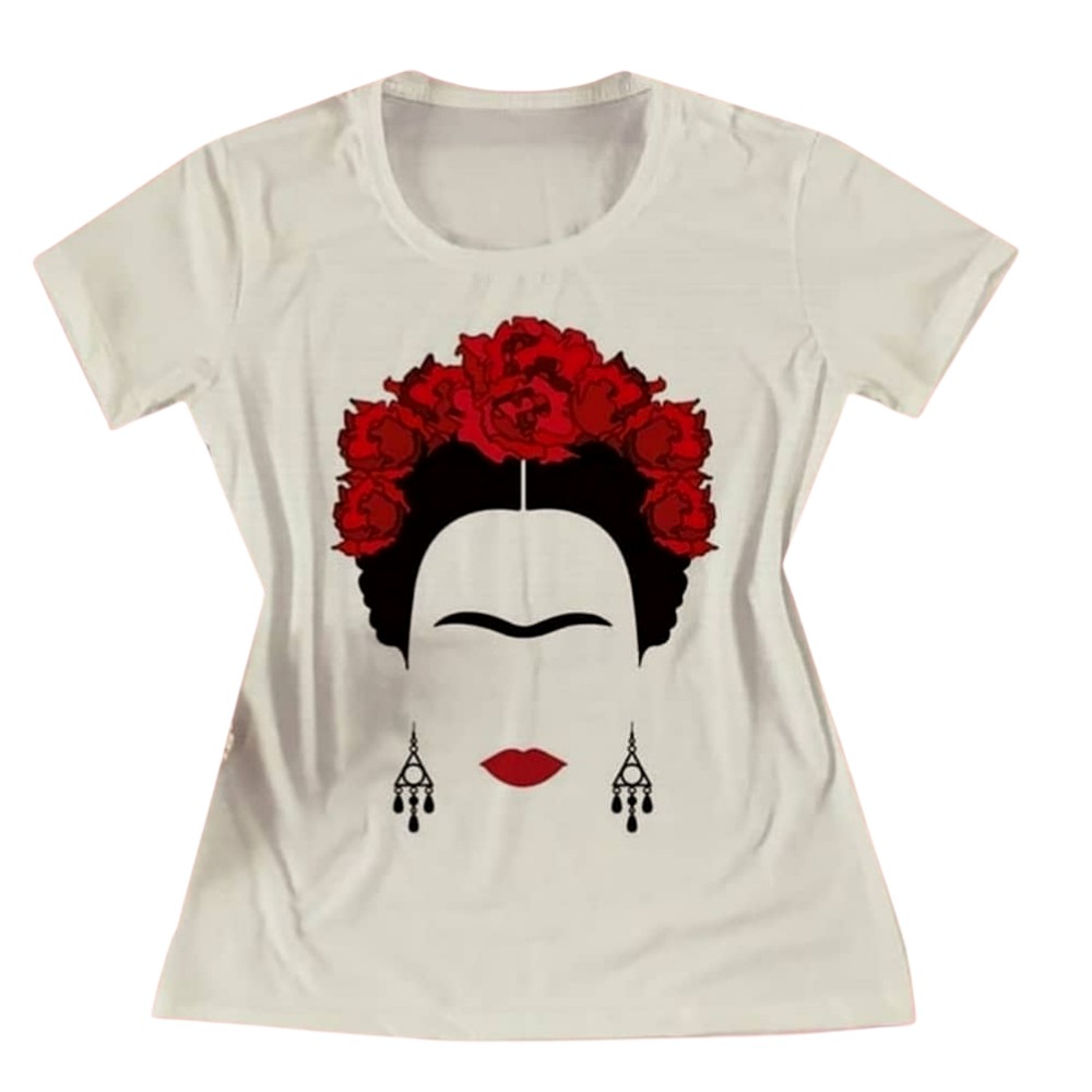camiseta Frida feminina baby look