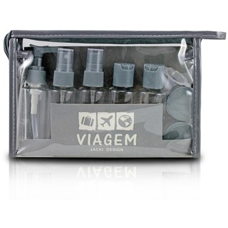 Kit De 10 Peças Frascos Shampoo Perfume Organizador de Malas Jacki Design Cores