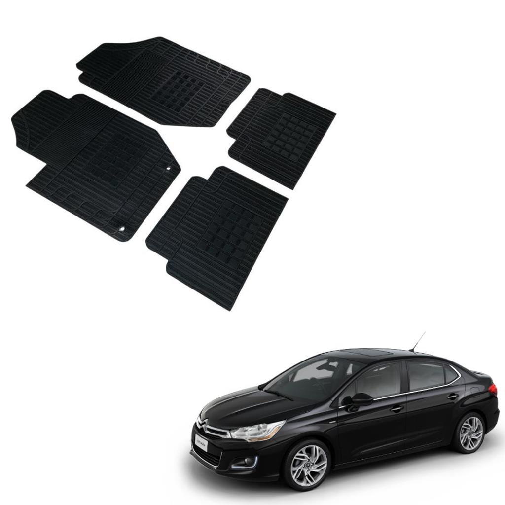 Jogo 4 Pecas Tapete Automotivo Especifico Citroen C4 100% Borracha Borcol