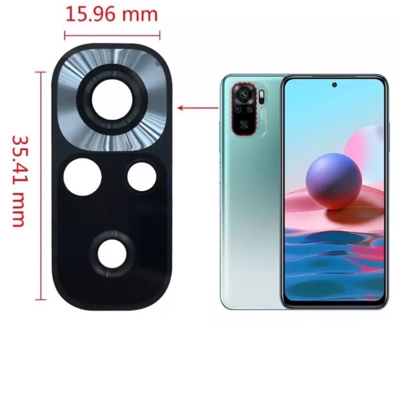 Lente da Câmera Traseira Xiaomi Redmi Note 10S Vidro Traseiro Vidrinho Câmera + Adesivo — imagem 2 de 2