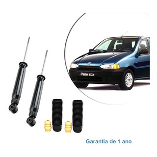 2 Amortecedores Palio 96 97 98 99 00 01 Traseiro Kit Batente